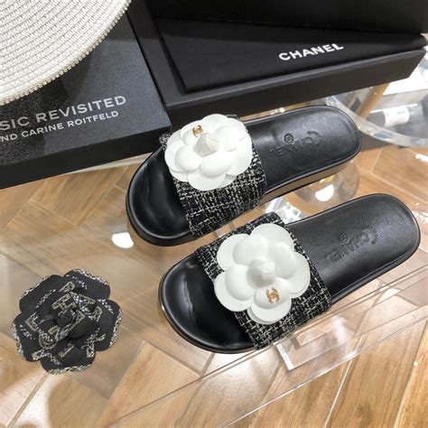 chanel camellia mules